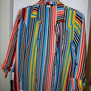 Multi-colored Dressy Blouse